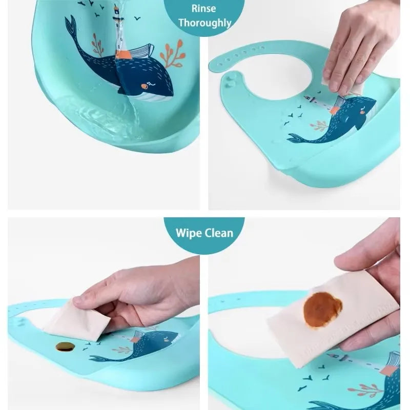 Silicone Bib Baby Feeding Stuff Waterproof Baby Bibs