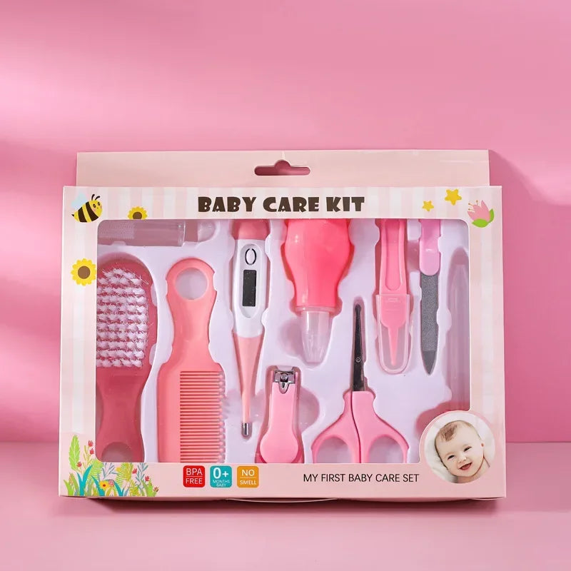 Baby Care Kit Hair Thermometer Brush Clipper Nail Trimmer