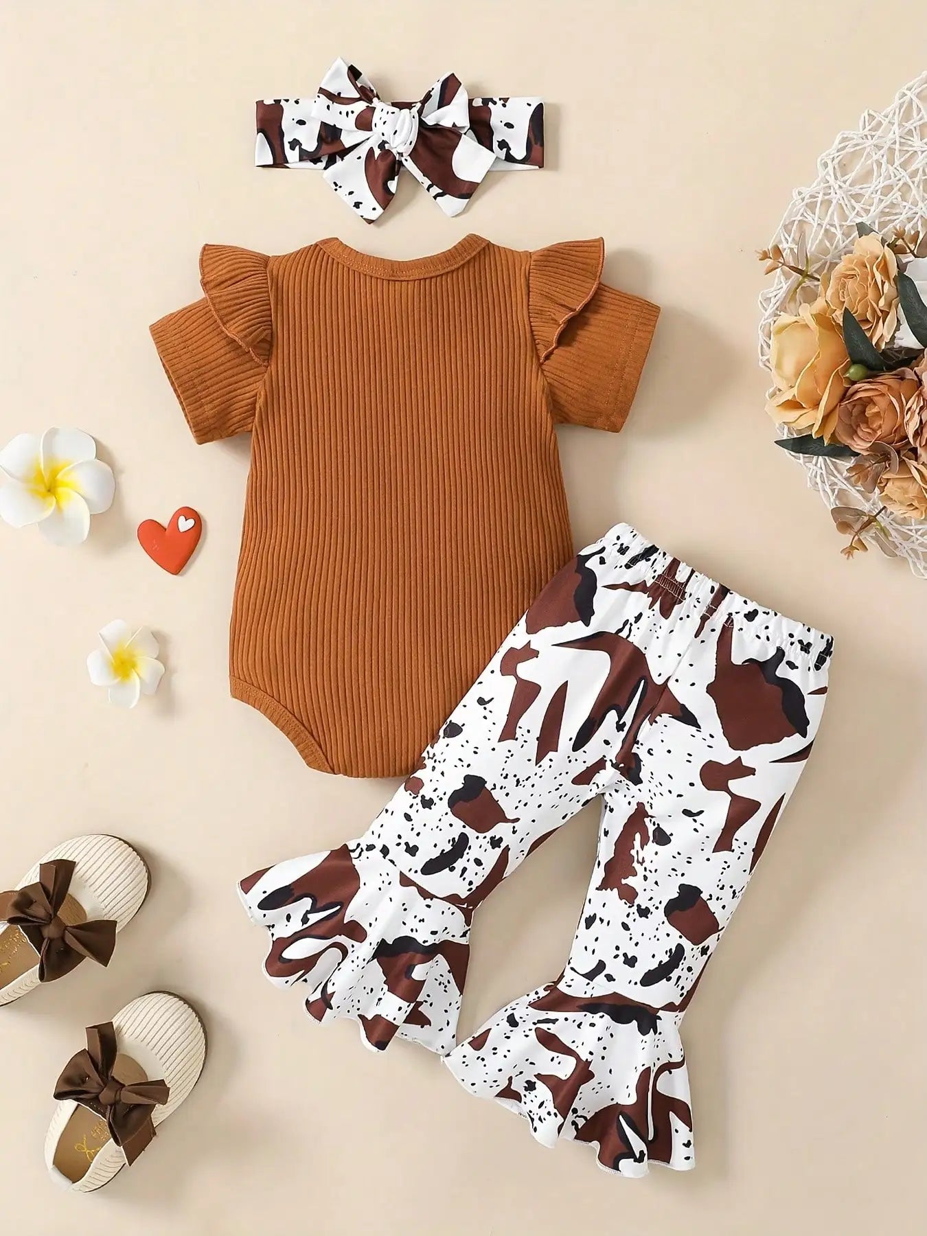 Toddler Baby Girl Outfit Ribbed Pants Newborn Baby Girl Clothes