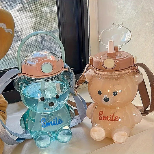Cute Bear Cup Various Modes of Straw Kawaii Water Bottle Kid