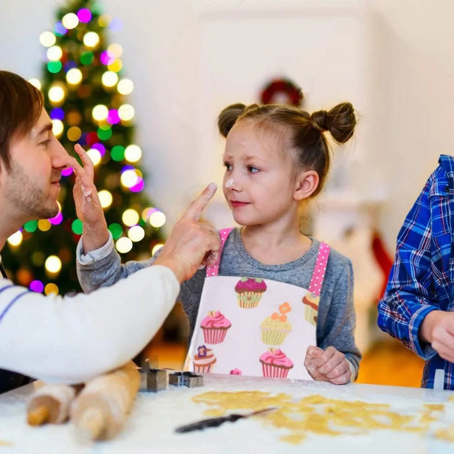 Cupcake Apron Pink Baking Bib Apron for  Kitchen Apron