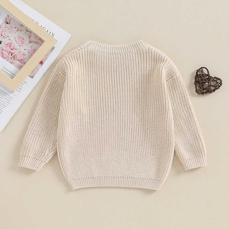 Adorable Toddler Sweaters Lovely Heart Kids Winter Jumper Tops