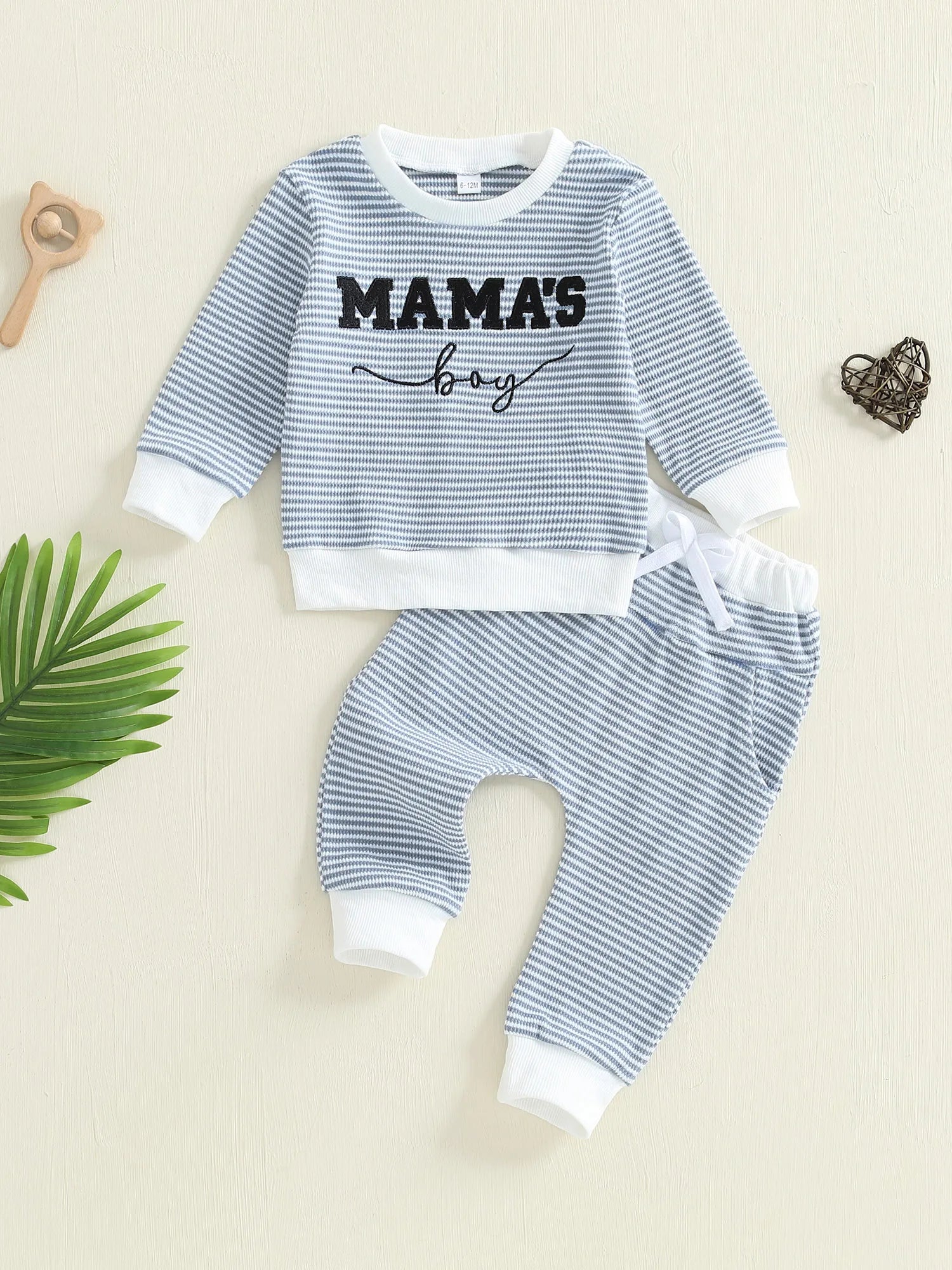 Infant Boy Autumn Ensemble with Top and Matching Pants