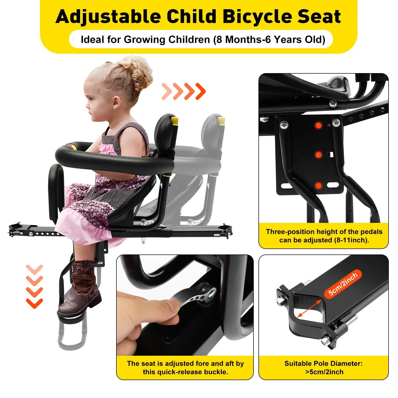 Baby Bike Safety Toddler Child Seat Kids Bicycle Chair Carrier
