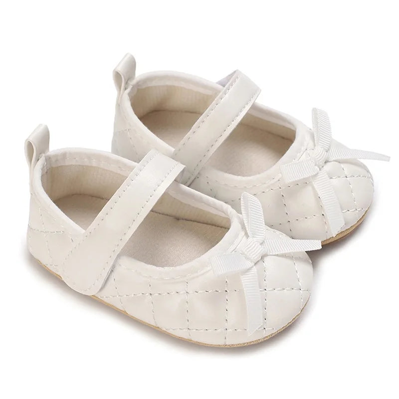 Infant Girls Sparkly Mary Jane Shoes Shiny Leather Bowknot Baby Girls