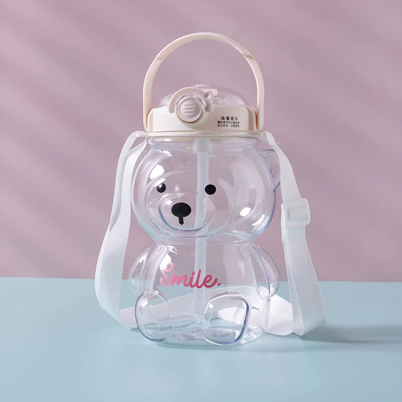 Cute Bear Cup Various Modes of Straw Kawaii Water Bottle Kid