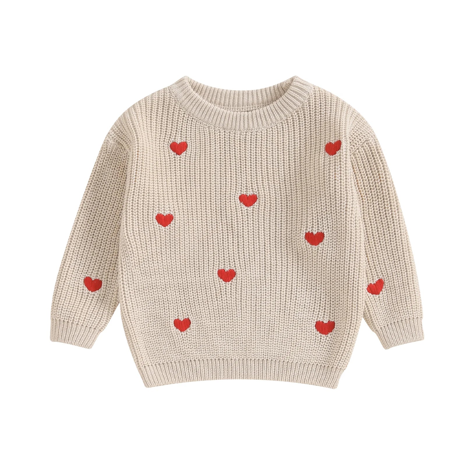 Adorable Toddler Sweaters Lovely Heart Kids Winter Jumper Tops