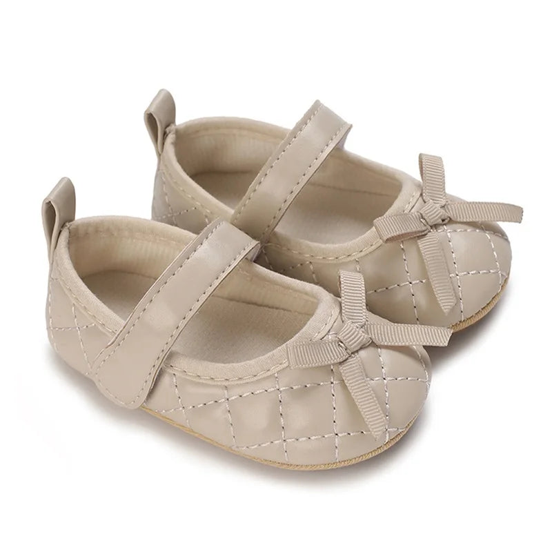 Infant Girls Sparkly Mary Jane Shoes Shiny Leather Bowknot Baby Girls