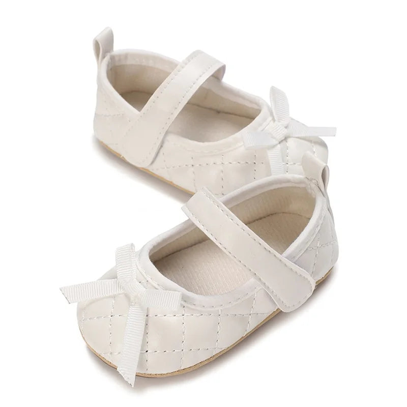 Infant Girls Sparkly Mary Jane Shoes Shiny Leather Bowknot Baby Girls