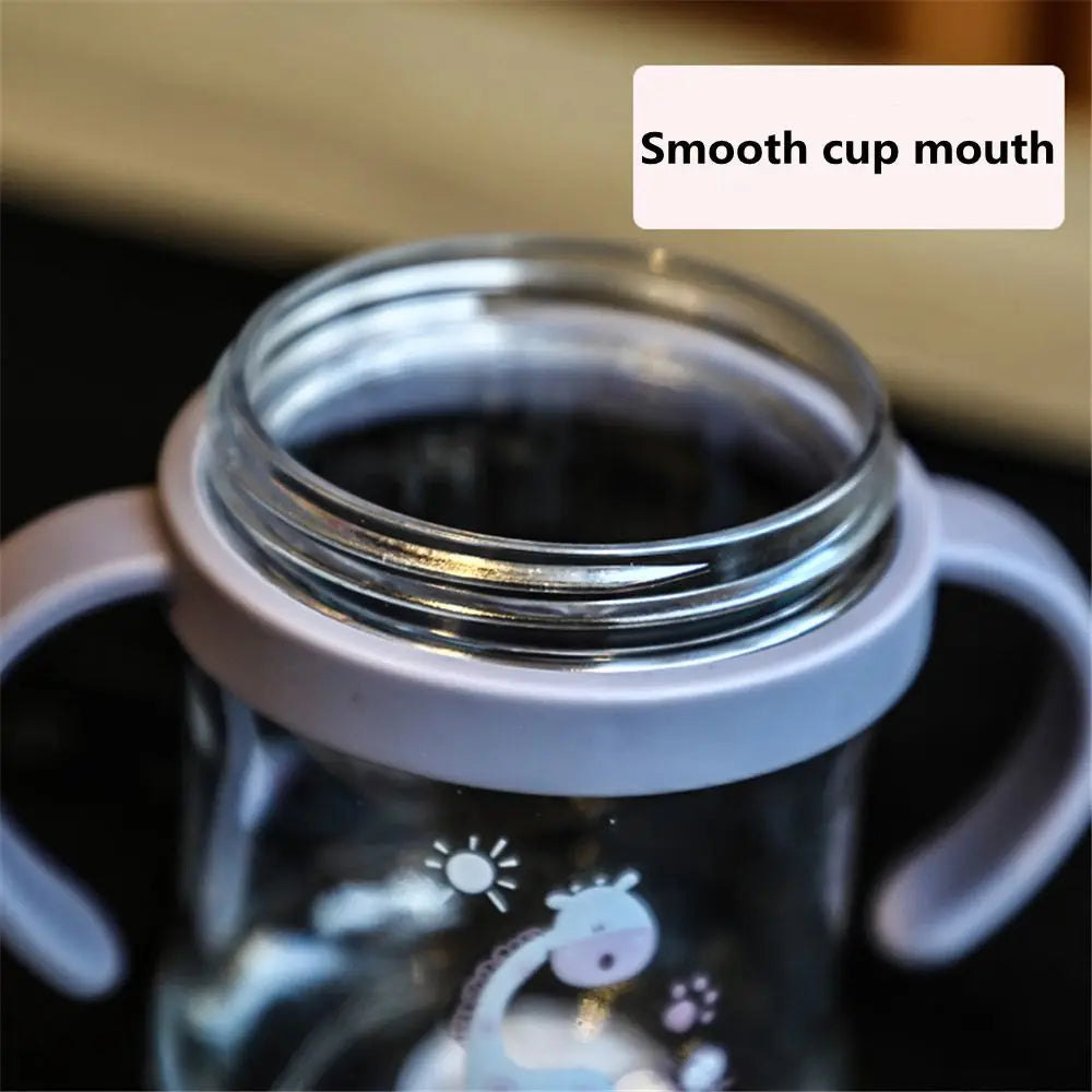 Cartoon Outdoor Child Drinking Bottle with Straw Baby Feeding