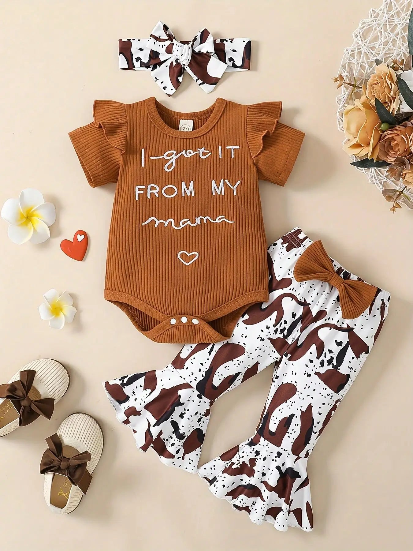 Toddler Baby Girl Outfit Ribbed Pants Newborn Baby Girl Clothes