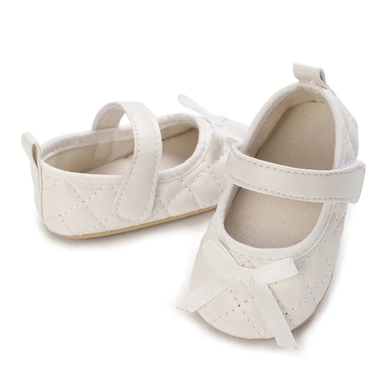 Infant Girls Sparkly Mary Jane Shoes Shiny Leather Bowknot Baby Girls