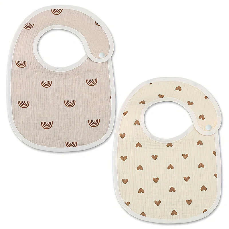 Newborn Baby Cotton Gauze Bibs Waterproof Infant Boys Girls