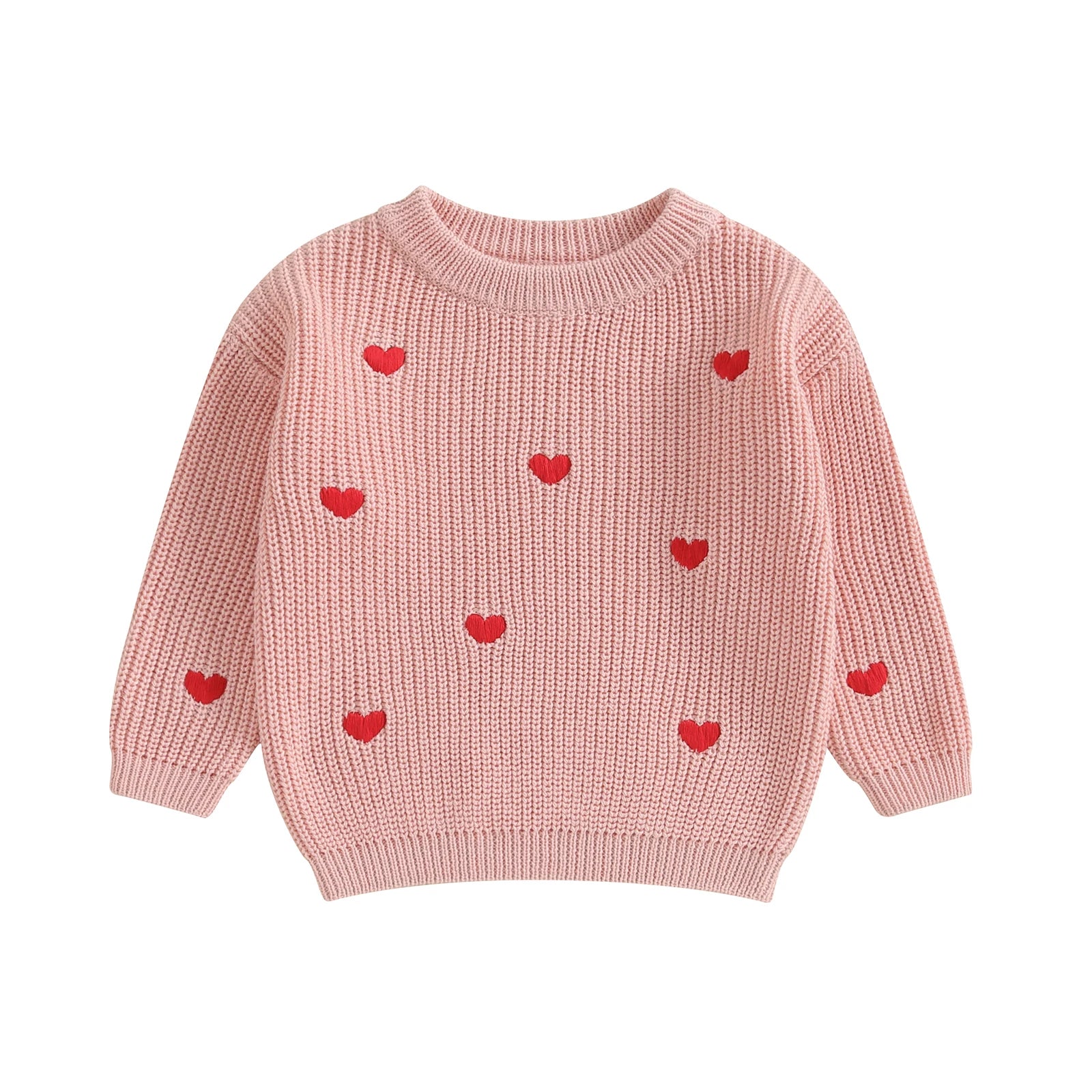Adorable Toddler Sweaters Lovely Heart Kids Winter Jumper Tops